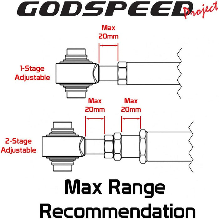 Godspeed Adjustable Front Upper Camber Arms Ball Joints Lexus GS 98 - 05 - Lunaticsco