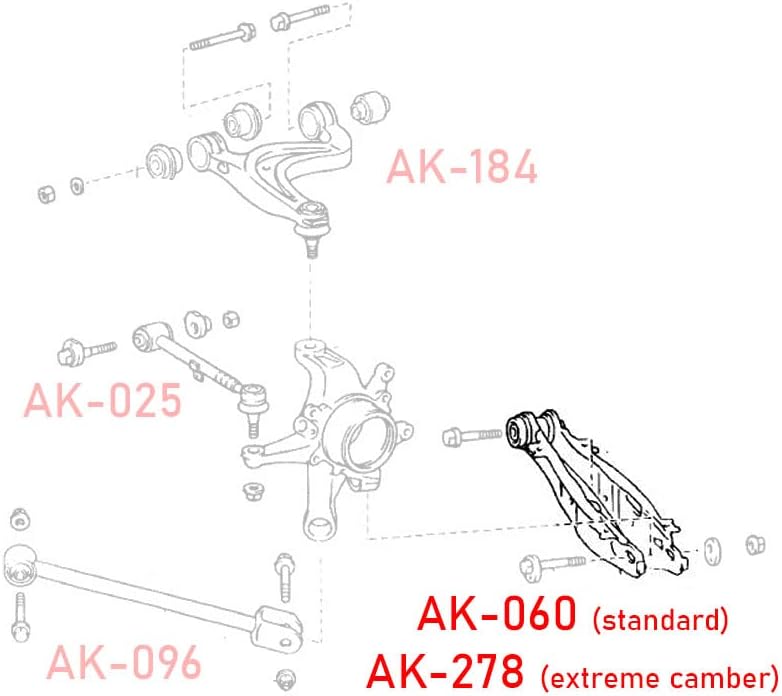 Godspeed Adjustable Rear Lower Control Arms Extreme Camber Lexus GS 98 - 05 - Lunaticsco