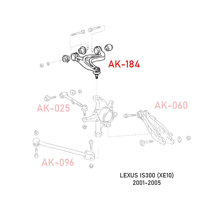 Godspeed Project Adjustable Rear Camber Arms Spherical Bearing Lexus IS300 01-05 - Lunaticsco