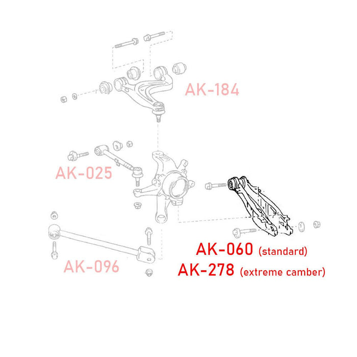 Godspeed Project Adjustable Rear Lower Control Arms Lexus IS300 01-05 - Lunaticsco