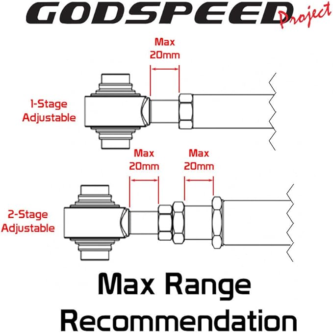 Godspeed Project Adjustable Rear Lower Toe Arms Lexus IS250 2006 - 2013 - Lunaticsco