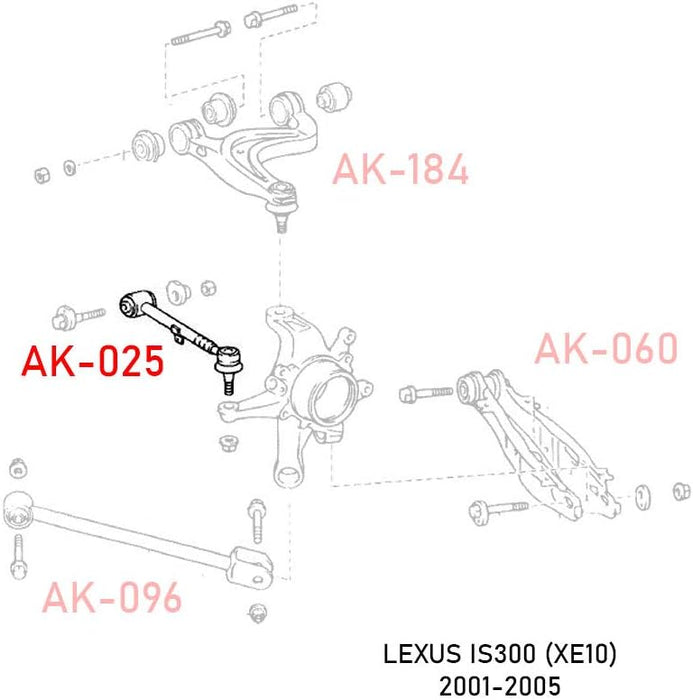 Godspeed Project Adjustable Rear Toe Arm Spherical Bearing Lexus IS300 2001-05 - Lunaticsco