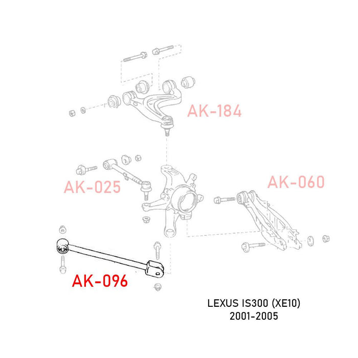 Godspeed Project Adjustable Rear Traction Arm Lexus IS300 01 - 05 - Lunaticsco