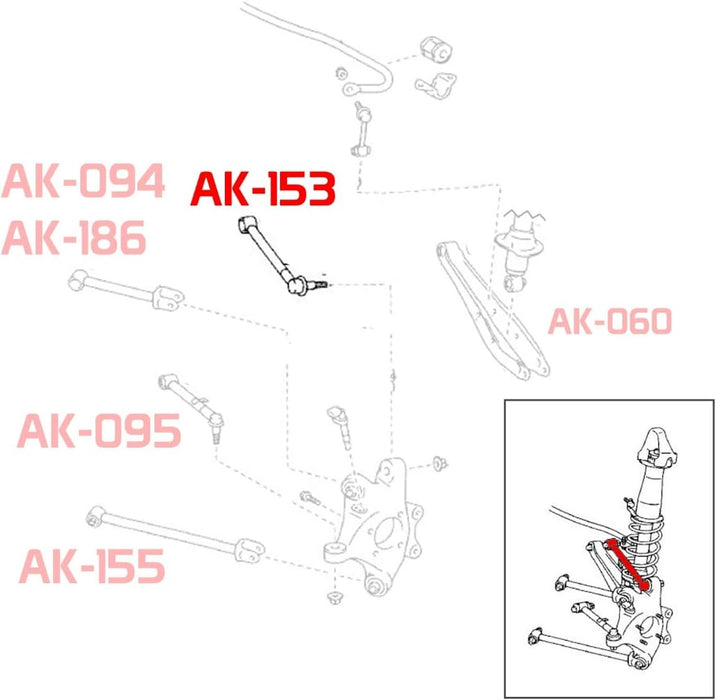 Godspeed Project Adjustable Rear Upper Camber Arms Lexus IS250 2006 - 2013 - Lunaticsco