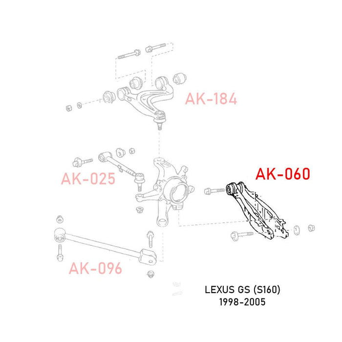 Godspeed Project Rear Lower Control Arm Lexus GS 98-05 - Lunaticsco