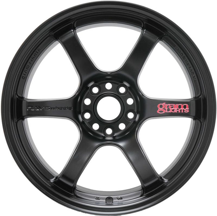 Gram Lights 57DR 17x9.0 +38 5 - 114.3 Semi Gloss Black Wheel - Lunaticsco