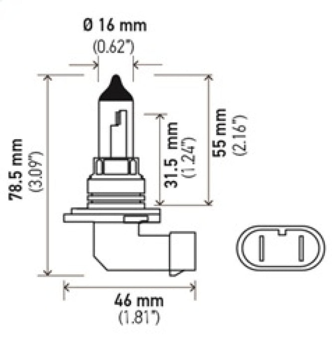 Hella 9006 12V 55W Halogen Bulb - Lunaticsco