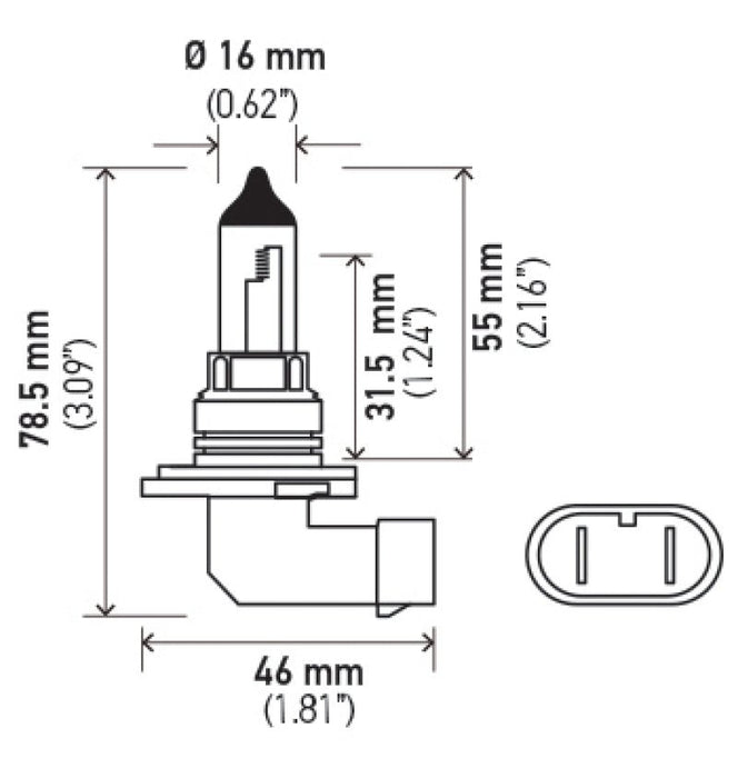 Hella 9006 12V 55W Xen White Bulb (Pair) - Lunaticsco