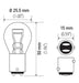 Hella Bulb 1157 12V 27/8W BAY15d S8 - Lunaticsco