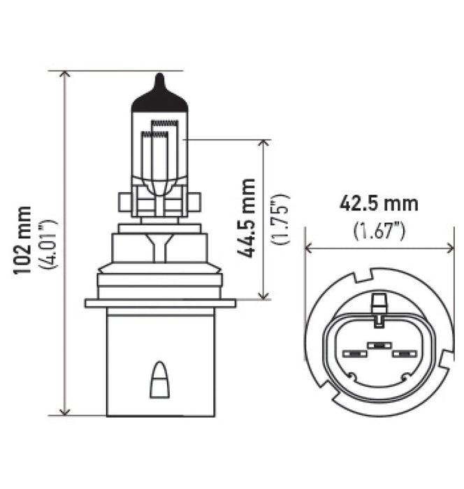 Hella Bulb 9004 12V 65/45W Xen White XB (Pair) - Lunaticsco