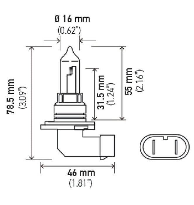 Hella HB3 9005 12V 100W Xenon White XB Bulb (Pair) - Lunaticsco
