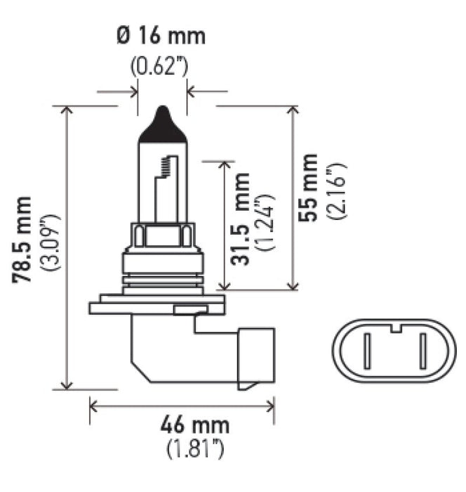 Hella Optilux HB4 9006 12V/55W XY Xenon Yellow Bulb (Pair) - Lunaticsco