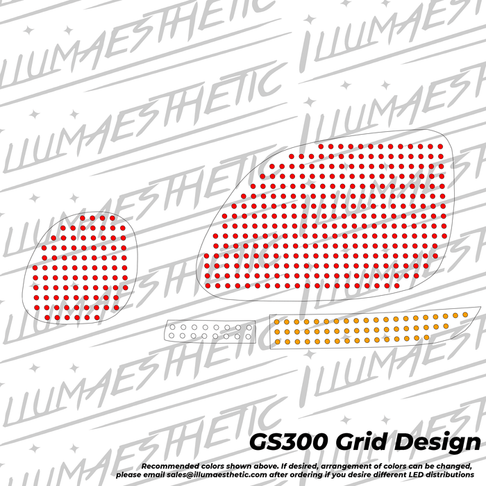 Illumaesthetic Lexus GS300 & Toyota Aristo (S160, 2nd Gen) - Complete Tail Light DIY Kit - Lunaticsco