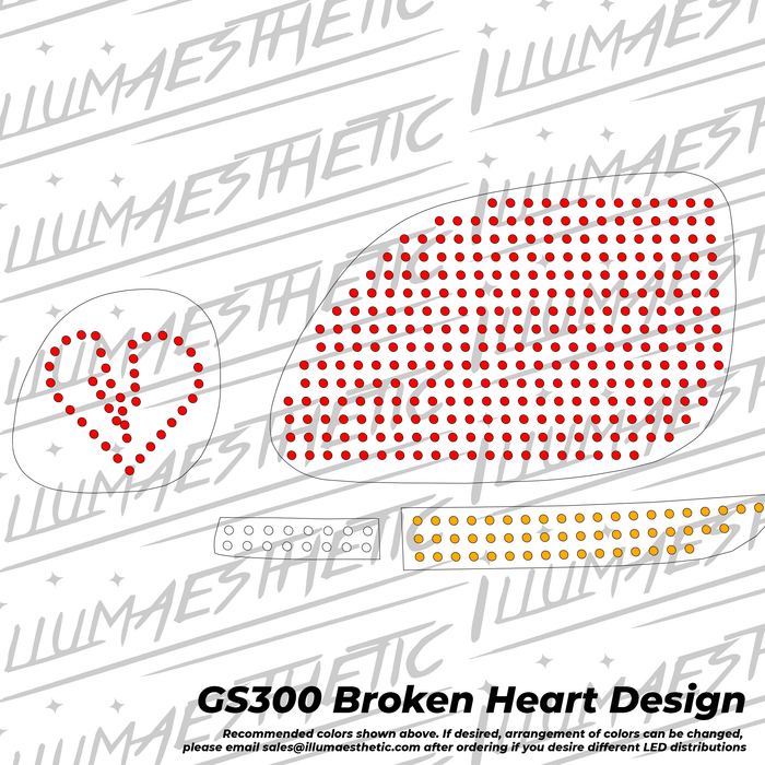 Illumaesthetic Lexus GS300 & Toyota Aristo (S160, 2nd Gen) - Complete Tail Light DIY Kit - Lunaticsco