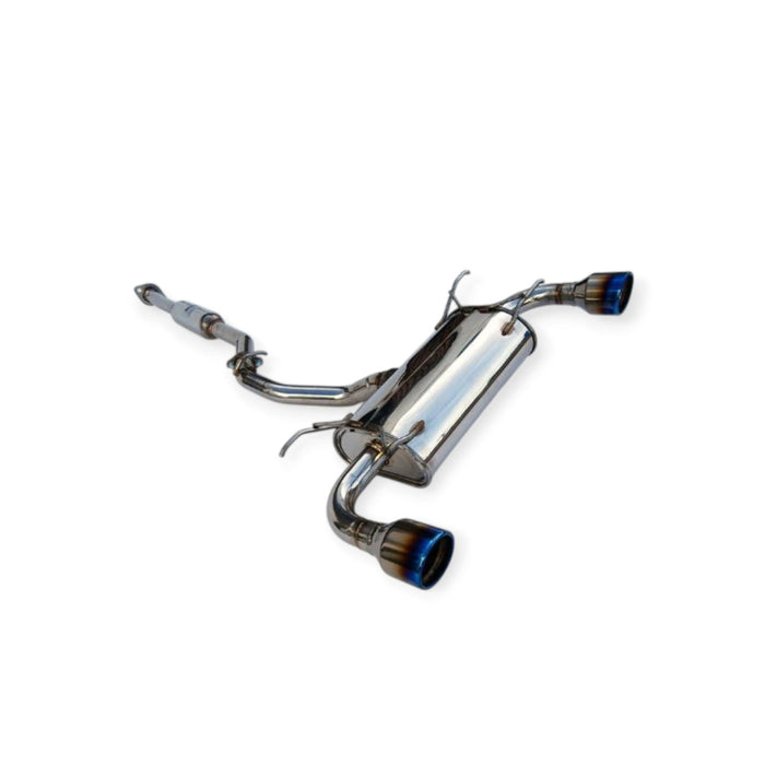 Invidia Q300 Catback Exhaust with Rolled Titanium Tips, Blue Edge for 13-17 Subaru BRZ/Scion FRS - Lunaticsco