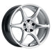 Kansei K11S Tandem 17x9.5in / 5x114.3 BP / 12mm Offset / 73.1mm Bore - Hyper Silver Wheel - Lunaticsco