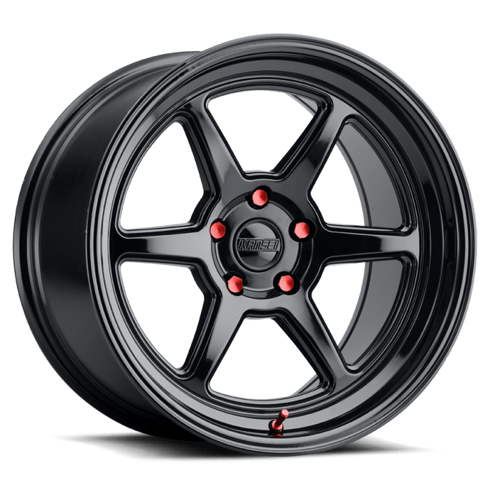 Kansei K14B Roku 18x9in Blank BP 12mm Offset 66.56mm Bore Gloss Black - Lunaticsco