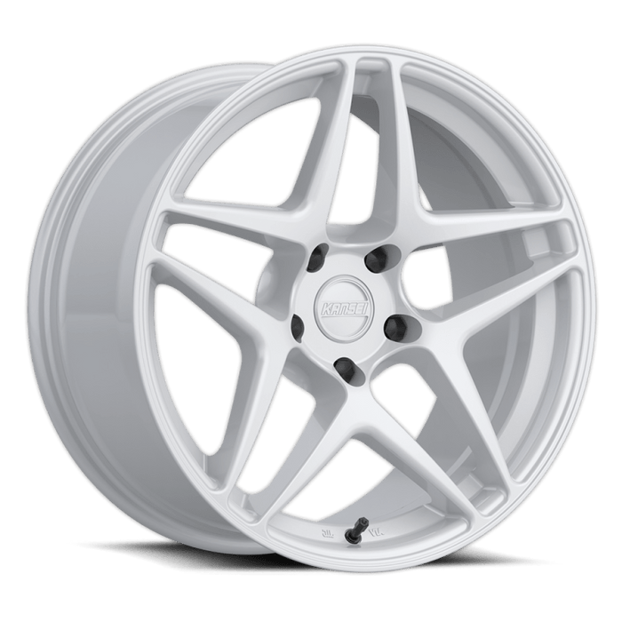 Kansei K15W Astro 18x9.5in 5x114.3 BP 22mm Offset 73.1mm Bore Gloss White - Lunaticsco