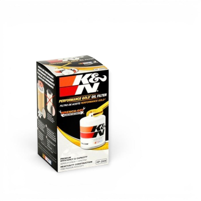 K&N Performance Gold Oil Filter, Universal Fitment (HP-2009) - Lunaticsco