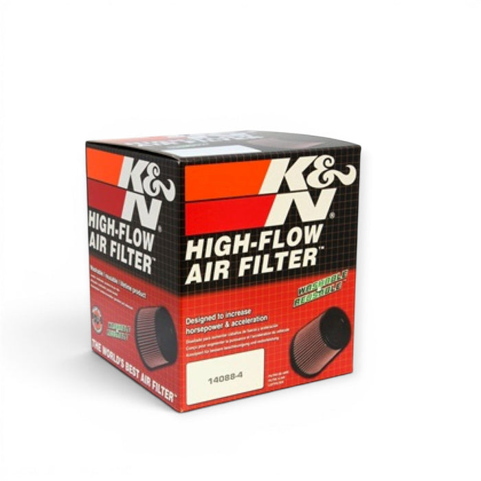 K&N Round Tapered Universal Air Filter, 2-3/4in Flange ID x 6in Base OD x 5in Top OD x 5-1/2in Height - Lunaticsco