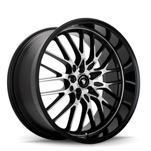 Konig Lace 17x8 5x114.3 ET45 Black/Machine Spoke - Lunaticsco