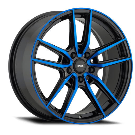 Konig Myth 19x8.5 5x114.3 ET40 Gloss Black w/ Blue Tinted Clearcoat - Lunaticsco