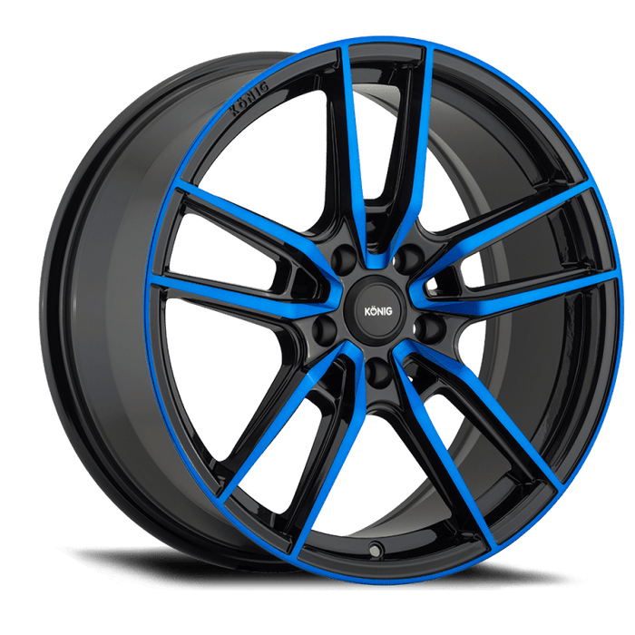 Konig Myth 19x8.5 5x114.3 ET40 Gloss Black w/ Blue Tinted Clearcoat - Lunaticsco