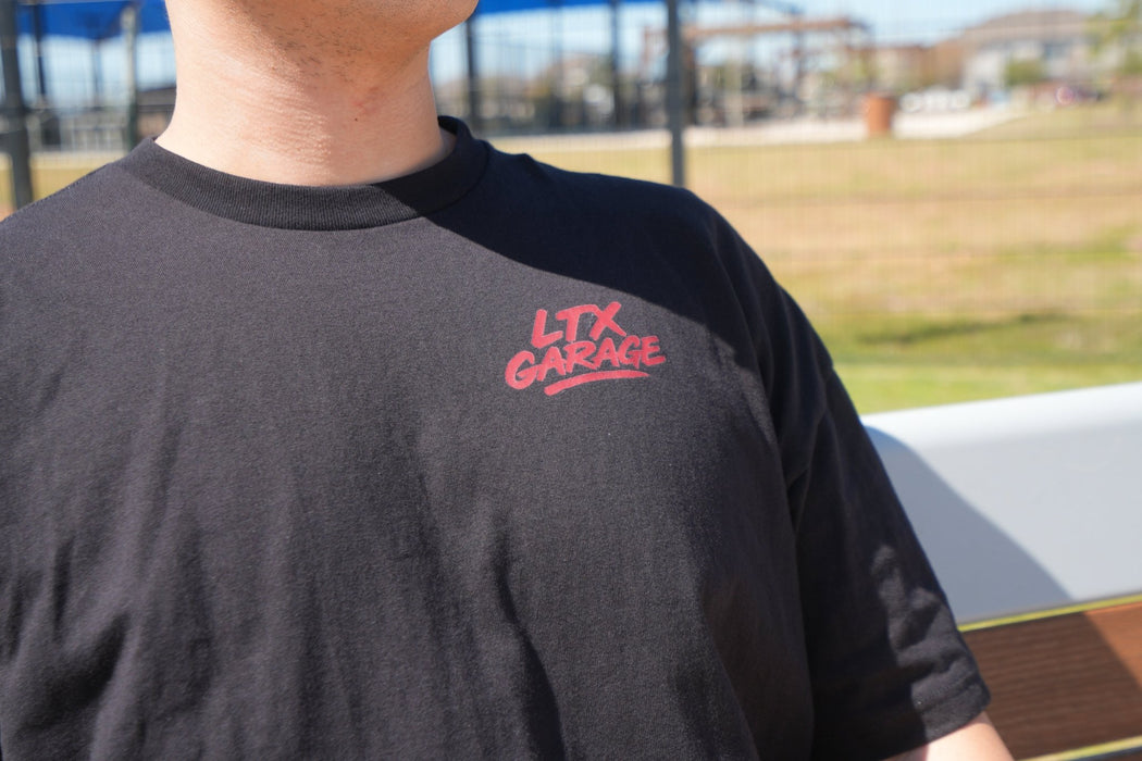 LTX Garage 3SGE BEAMS Engine Heavy Weight Black T-Shirt - Lunaticsco