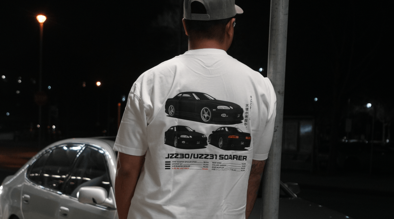 LTX Garage Toyota Soarer JDM Magazine Heavy Weight T-Shirt - Lunaticsco