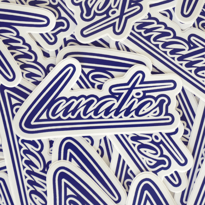 Lunatics Blue Logo Sticker4 - Inch Vinyl Sticker - Lunaticsco