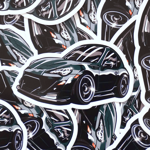 Lunatics Green FRS/BRZ Stance Car 4 - Inch Vinyl Sticker - Lunaticsco
