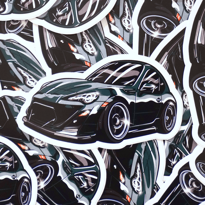 Lunatics Green FRS/BRZ Stance Car 4 - Inch Vinyl Sticker - Lunaticsco