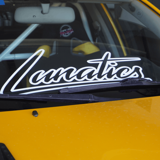 Lunatics Large Die - Cut Sticker 23" Window Banner - Lunaticsco