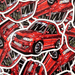Lunatics Toyota Chaser JZX Candy Red Stance Drift Car 4 - Inch Vinyl Sticker - Lunaticsco