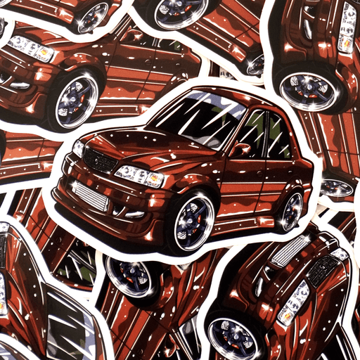 Lunatics Toyota Chaser JZX Root Beer Brown Stance Drift Car 4 - Inch Vinyl Sticker - Lunaticsco