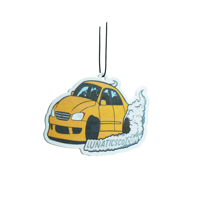 Lunatics Yellow IS300 Drift Citrus Hanging Air Freshener - Lunaticsco