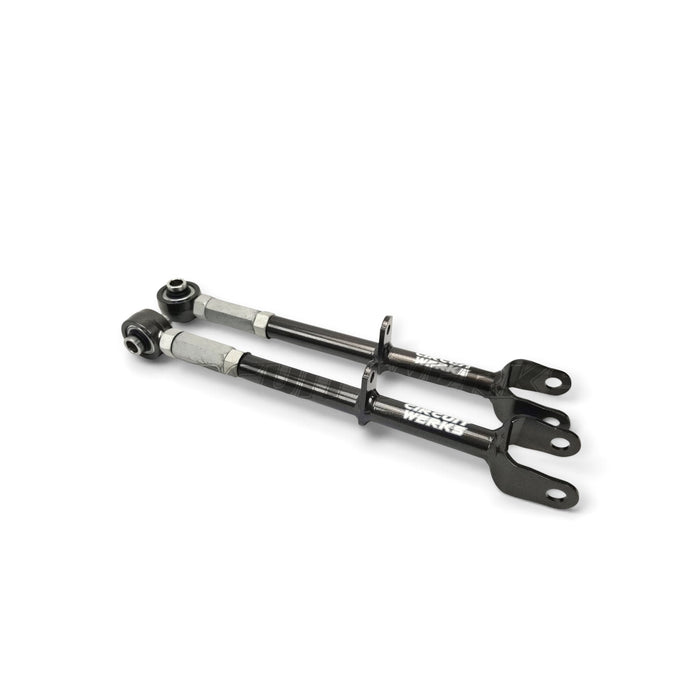Lunaticsco Circuit Werks adjustable rear lower control arms for Toyota Cressida MX83 and JZX81 in black finish