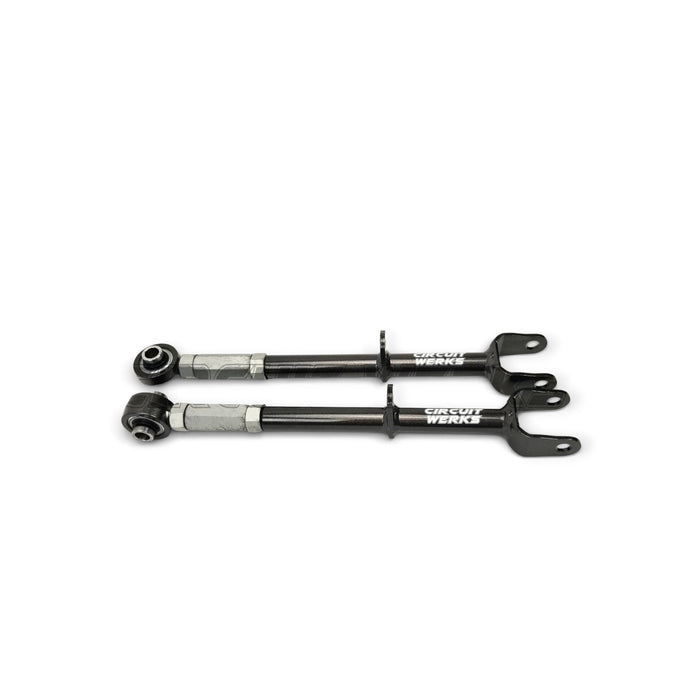 Lunaticsco Circuit Werks adjustable rear lower control arms for Toyota Cressida MX83 and JZX81 in black finish