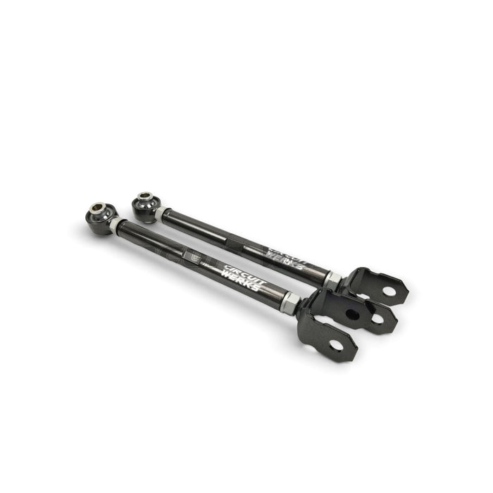Lunaticsco Circuit Werks adjustable rear trailing arms for Toyota Cressida MX83 and JZX81 with spherical bushings