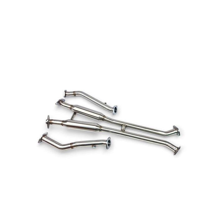 Lunaticsco Circuit Werks polished stainless steel headers-back exhaust system for Lexus GS F with resonated mid-pipes