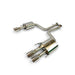 Lunaticsco Circuit Werks polished stainless steel axle-back exhaust system with 90mm tips for Lexus GS F