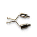 Lunaticsco Circuit Werks mufflered axle-back exhaust system for Lexus RC with polished 4-inch thick-wall tips.