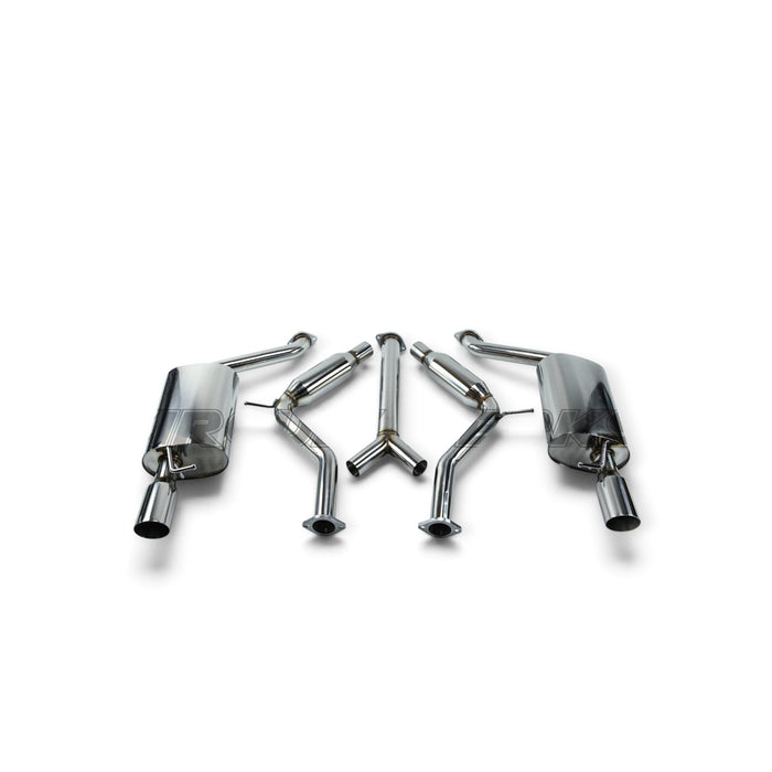 Lunaticsco Circuit Werks dual cat-back exhaust system for Lexus SC300 with polished thick-wall tips and stainless piping