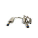Lunaticsco Circuit Werks dual cat-back exhaust for Lexus SC300 with polished mufflers and burnt thick-wall tips.