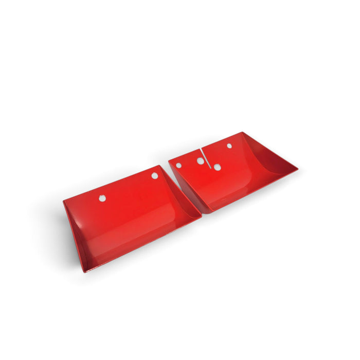 Lunaticsco Circuit Werks gloss red aluminum ram air intake duct scoops for 2008-2014 Lexus IS F