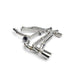 Lunaticsco Circuit Werks stainless steel dual exit straight pipe exhaust for Toyota 86 and GR86 with 4-inch tips.