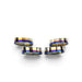 Lunaticsco Circuit Werks titanium quad exhaust tips with blue and gold heat-treated angle-cut finish for Lexus IS F