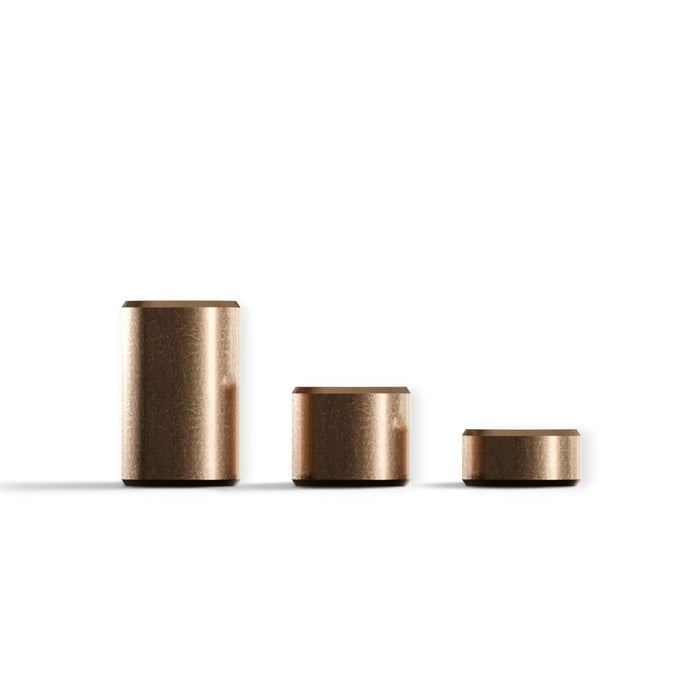 Lunaticsco DND Performance brass spacer set for 36R and 48R shift knobs including 5mm, 10mm, and 23mm sizes
