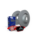 Lunaticsco EBC S4 brake pad and rotor kit for Lexus IS250 featuring red ceramic brake pads and ventilated rotors