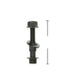 Lunaticsco MOOG front and rear cam bolt kit for alignment adjustment held in a hand for scale
